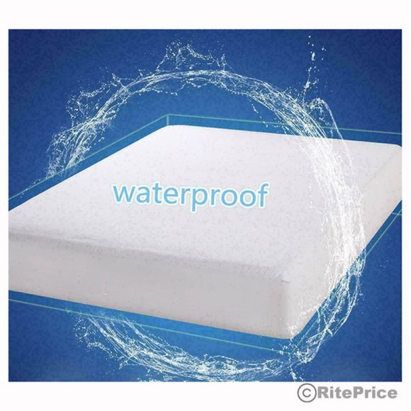 Vinyl Mattress Protector-Waterproof & Dust Mite Proof Durable Cover- Queen Size - Picture 3 of 11